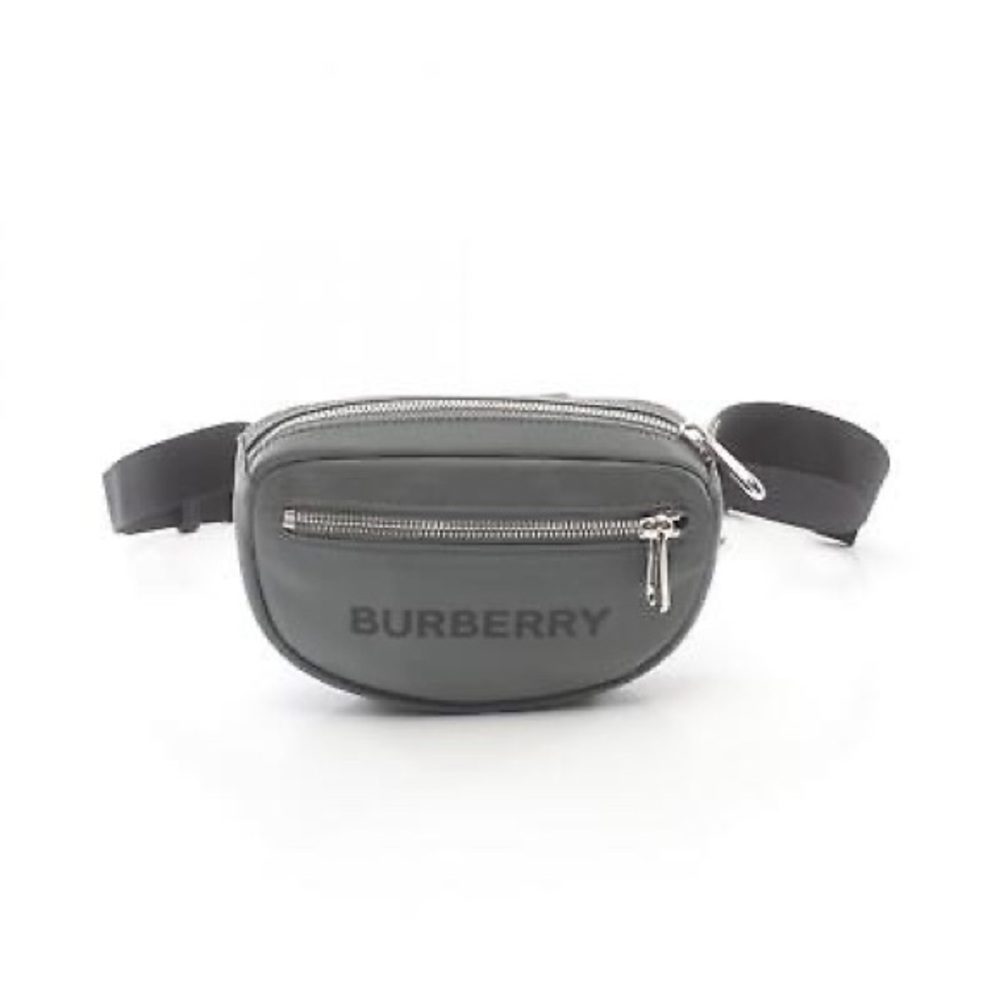 100% Authentic!Burberry Gray Belt Bag with Black Strap and Silver Zipper - Picture 3 of 12